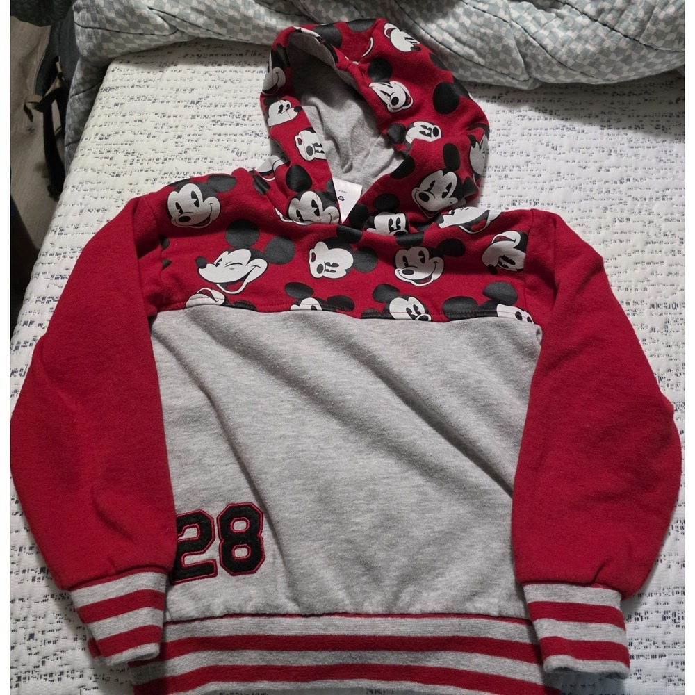 Disney Mickey Mouse Hoodie Toddler Grey/Red Size 5-6 T5